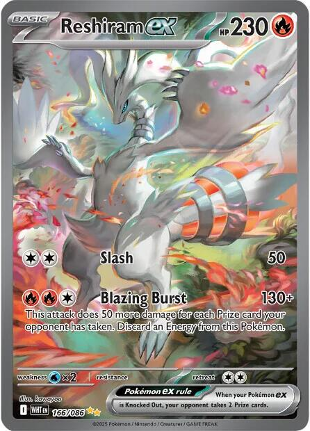 Reshiram EX (166/86) SIR WHT White Flare