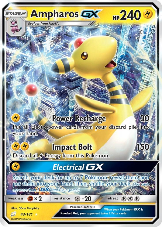Ampharos GX (43/181) Rare Holo GX Team Up