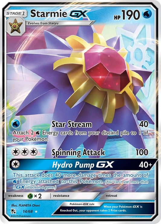 Starmie GX (14/68) Rare Hidden Fates