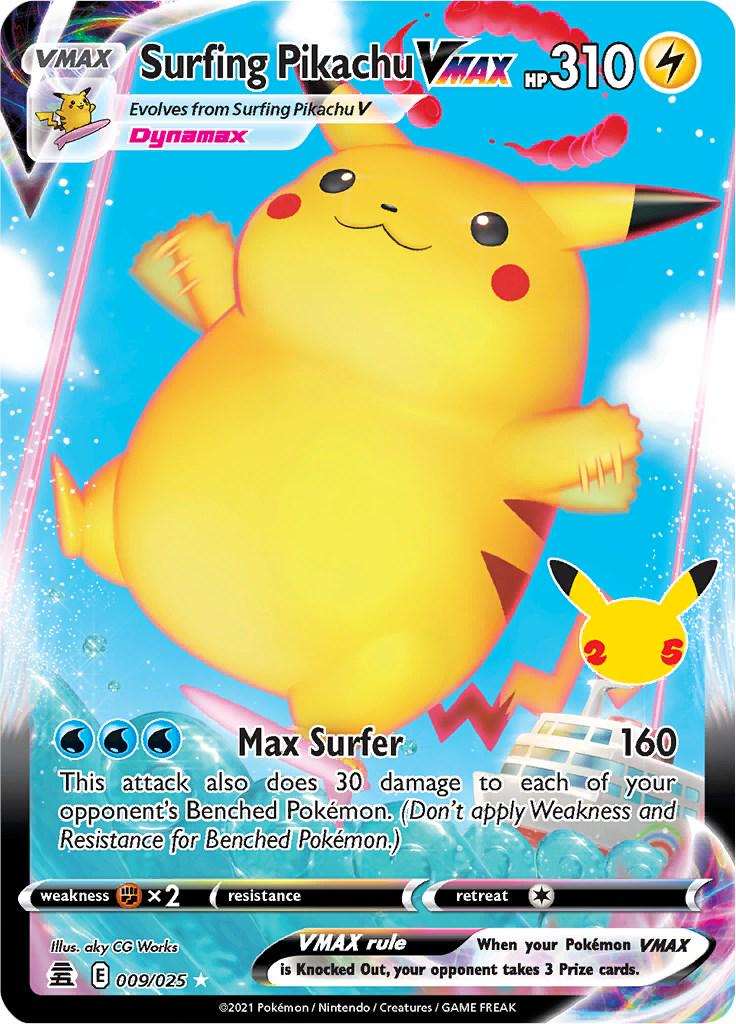 Surfing Pikachu VMAX (009/025) Pokemon Celebrations