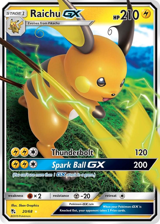 Raichu GX (20/068) UR Hidden Fates