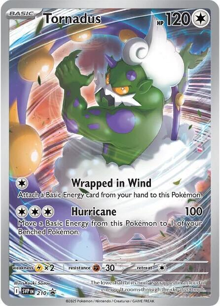 Tornadus (210) SVP Black Star Promo (Unsealed)
