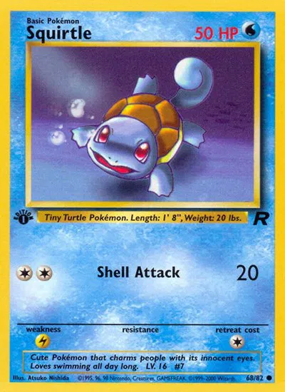 Beckett 8.5 Squirtle (068/082) Common Team Rocket
