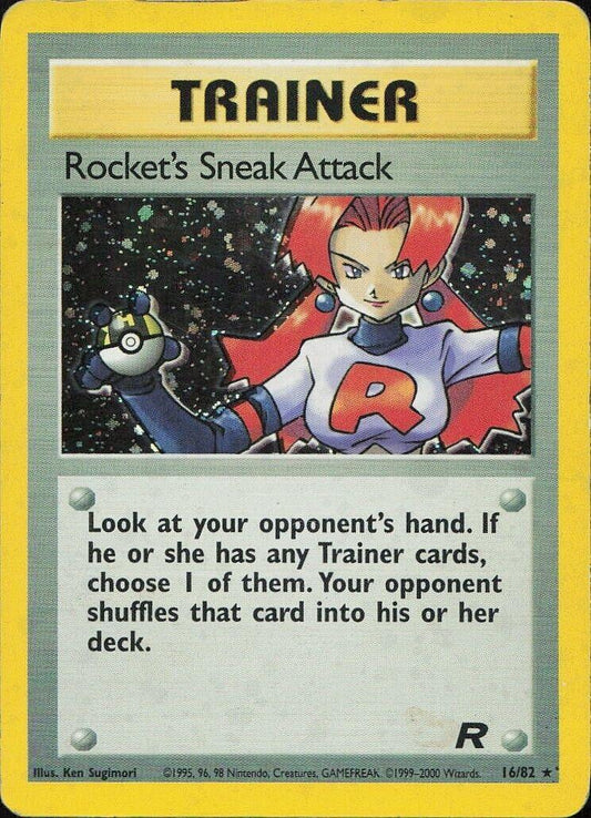 Rocket's Sneak Attack (16) Unlimited Holo Holo Rare Team Rocket 16/82 NM