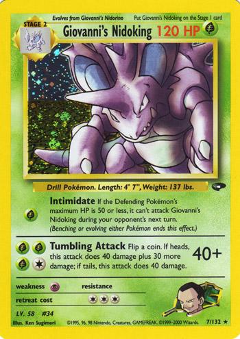 Giovannis Nidoking (7/132) Rare Holo G2 Gym Challenge MP